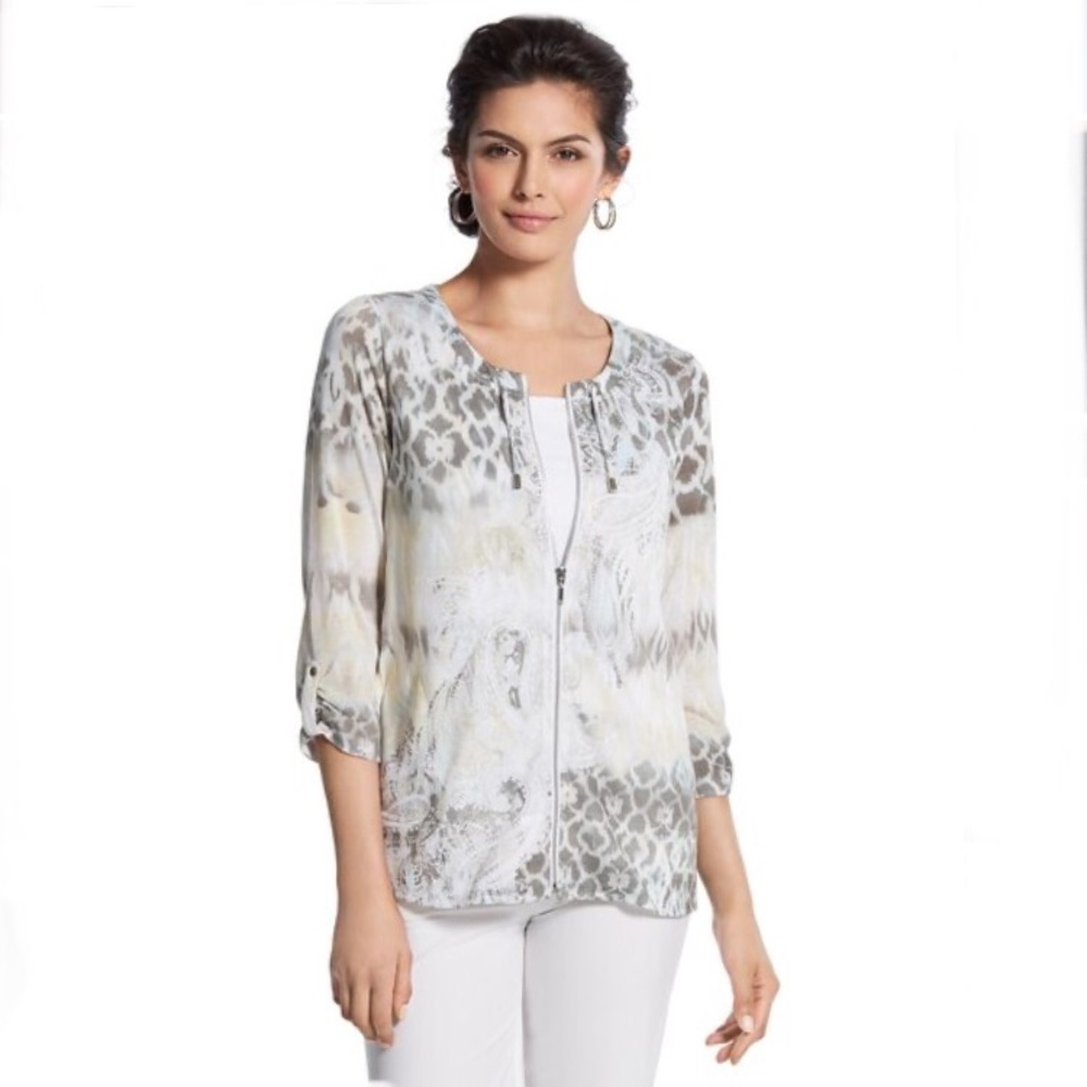 Chico’s Zenergy Lightweight Paisley Sweater